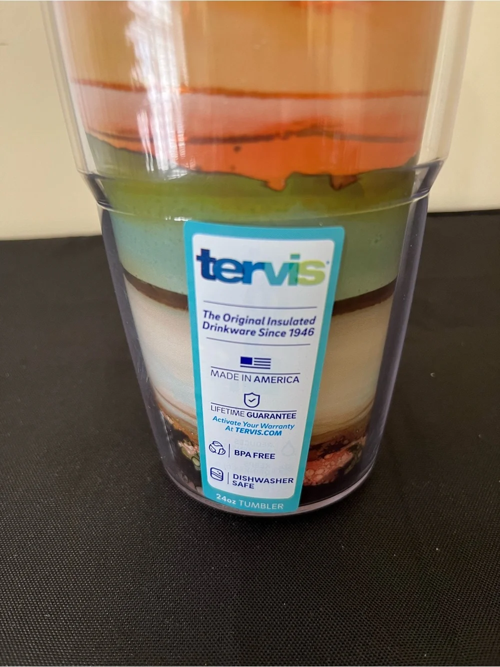 tervis Multicolor Layered Tumbler with Teal Lid